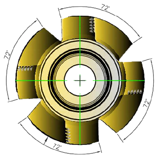 Reamer OD end-view technical diagram
